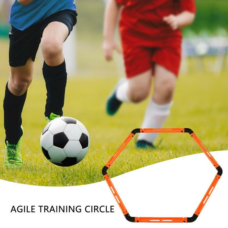 Anneaux d'entraînement de football hexagonaux, poignées amovibles, cerceaux d'agilité, entraînement fongique, pratique de la vitesse et de l'agilité