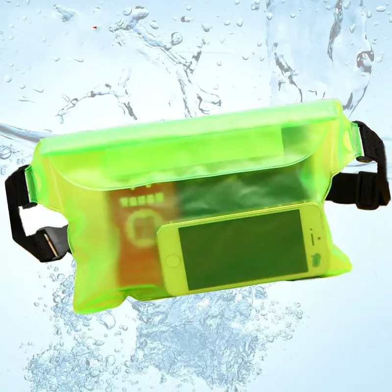 3 레이어 방수 씰링 드리프트 다이빙 수영 허리 가방 스키 스노우 보드 수중 드라이 숄더 가방 전화 번호
