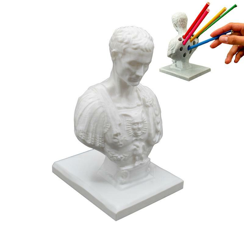Julius Caesar-portalápices de escritorio para oficina, organizador de escritorio creativo, resina, IDE de March, estante para bolígrafos para el hogar y la Oficina