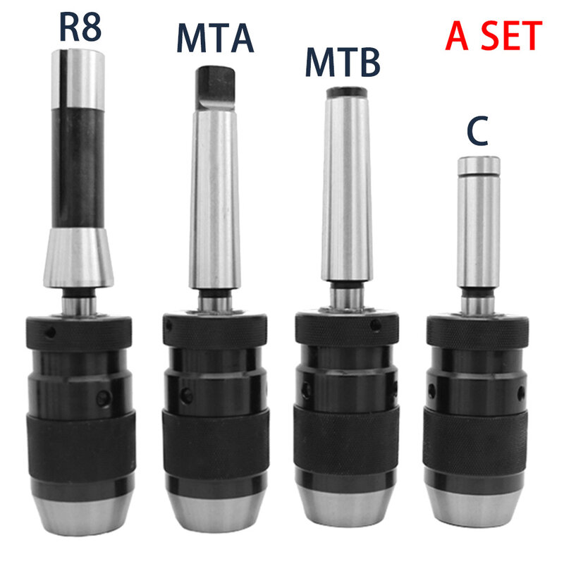 1 Set Morse cone MT1 MT2 MT3 MT4 C6 C8 C12 C16 C18 R8 Tool holder  B10 B12 B16 B18 B22 Drill Chuck CNC Self Tighten Drill Chuck