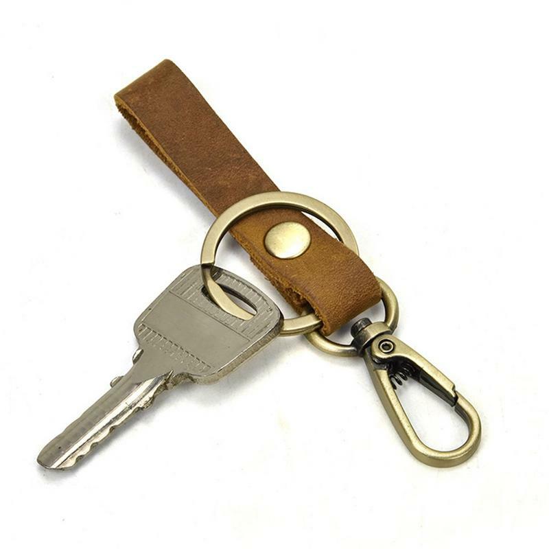 Vintage Leather Keychain Decorative PU Leather Keychain Portable Key Chains For Cell Phone School Bag Purse