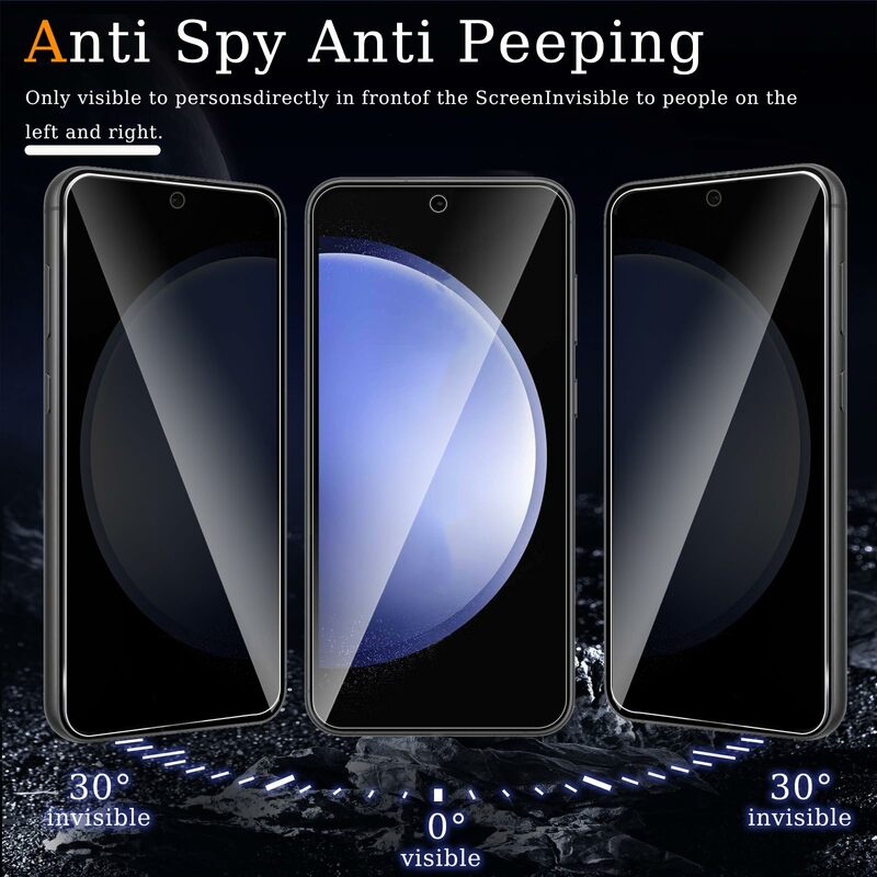 Protector de pantalla antiespía para Galaxy S23 FE Samsung, vidrio templado, privacidad, Peep Scratch 9H, funda amigable, envío rápido y gratis
