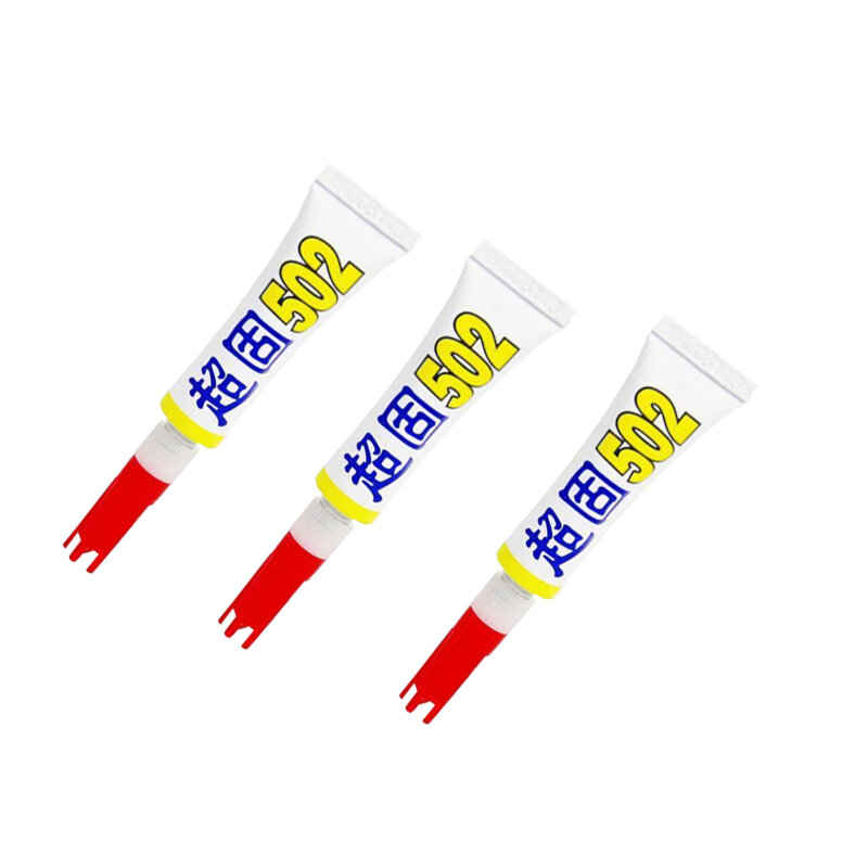 3-12pcs Super Solid 502 Liquid Glue Leather Wood Rubber Metal Glass Cyanoacrylate Adhesive Instant Strong Nail Gel Stationery