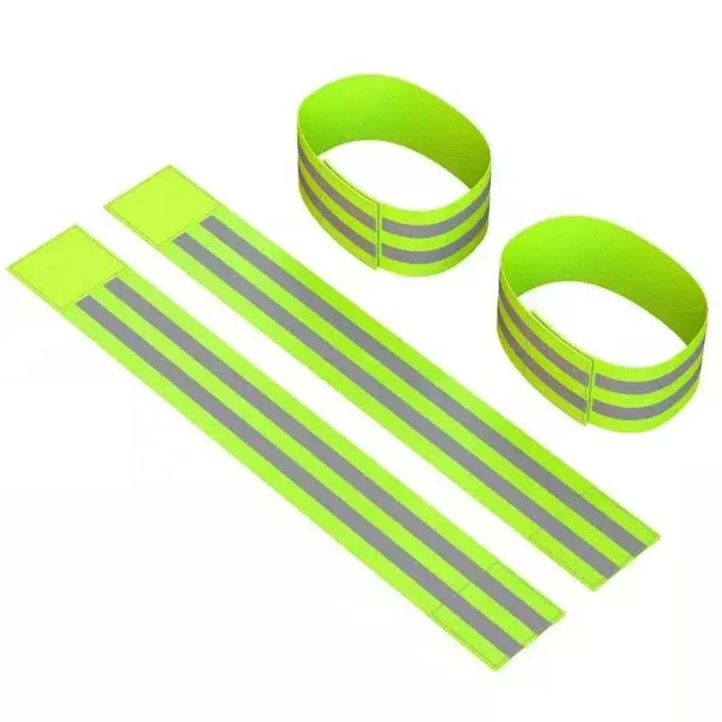 1 Pair Reflective Arm Wrist Band Night Working Safety Reflector Tape Reflective Strap Band Reflective Material Armband 5x35cm