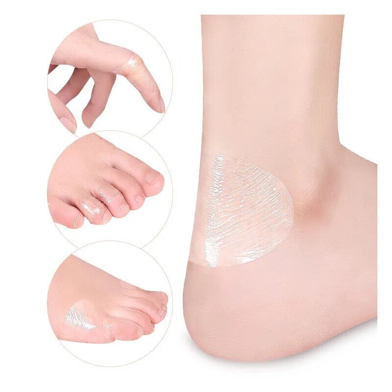20 pçs protetor de calcanhar pé cuidado único adesivo à prova dwaterproof água invisível remendo anti blister fricção ferramenta cuidados com os pés acessórios médicos