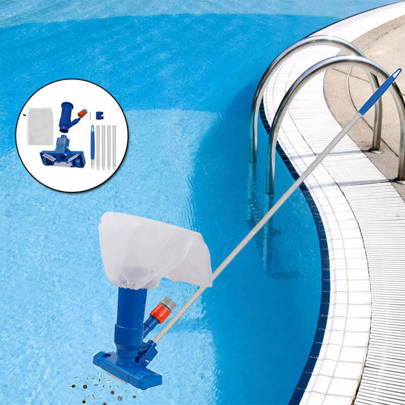 Portable Swimming Pool Vacuum Cleaner Detachable Home Public Pond Aquarium Disinfect Suction Cleaning Brush With Handle