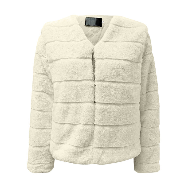 Jaqueta de lã extragrande feminina, tops de coelho falso, outerwear de pelúcia solto, casaco quente, novo, inverno, 2023