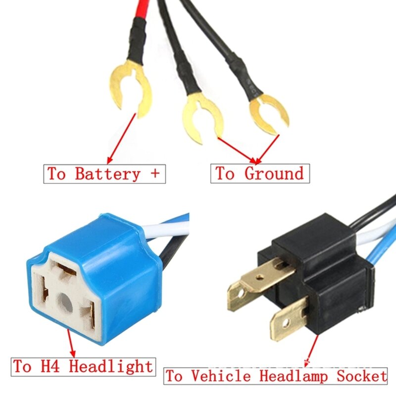 Fog Light Headlight/Lamp Bulb Wiring Harness Socket Wire Connector With 12V ON/OFF Fit LED Work Lamp