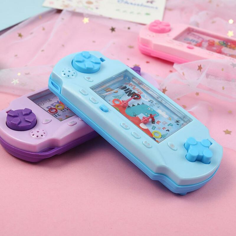AdTosWater Game Console Toy, Lovely Machine, Dinosaur Print, Nostalgia Hands-on Skills, Water Ring Toss Toy, Birthday Gift