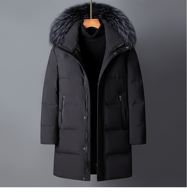 하이 퀄리티 비즈니스 캐주얼 두꺼운 따뜻한 벨벳 다운 재킷, 2024