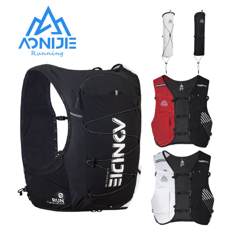 AONIJIE C9116 10L Trail ransel lari ringan, ransel olahraga luar ruangan untuk Trail Ultra ringan bersepeda mendaki