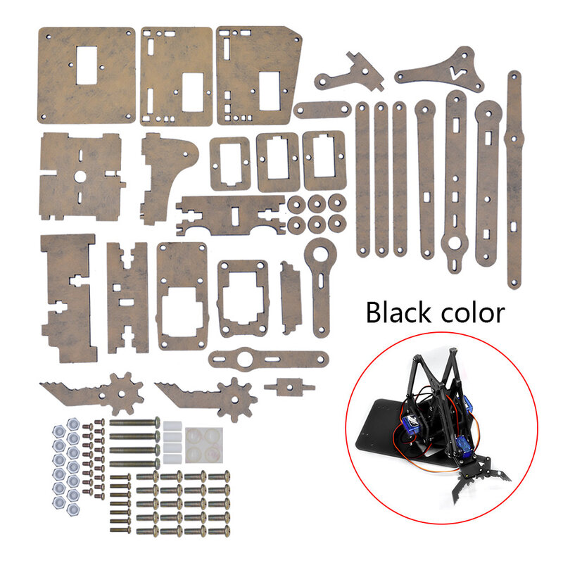Griffe de manipulateur robotique pour Ardu37, bras mécanique acrylique non assemblé, kit de bricolage d'apprentissage UNO, jouets programmables, SG90, 4 DOF