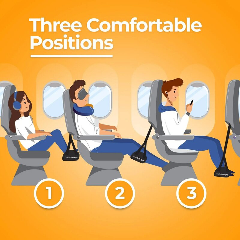 Tempat tidur gantung kaki dapat disesuaikan untuk perjalanan, mobil, sandaran pesawat, gantung kantor, bantalan kaki penopang kaki sederhana, tempat tidur gantung kaki