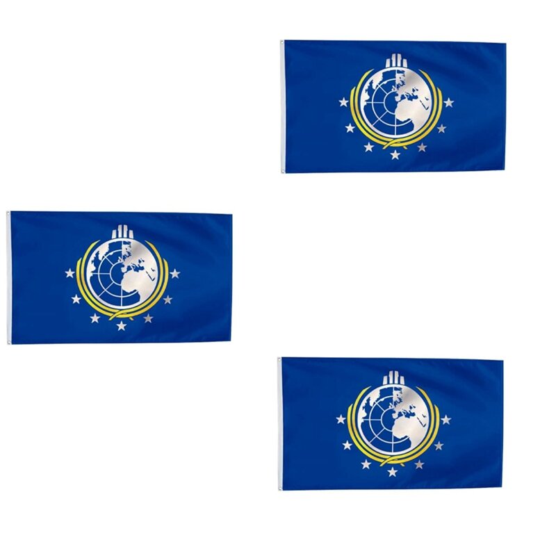 Flaga Super Earth na zewnątrz dekoracyjna flaga poliestrowa z mosiężną przelką
