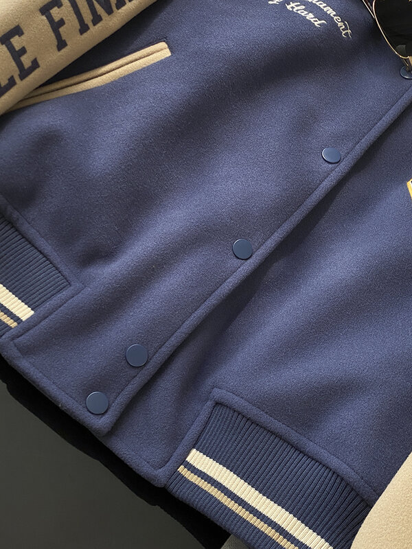 ETJ2023秋冬の新型の復雑な工芸の刺繡のパッチは野球の服を飾ります女性式のパイロットのジャケットのクールなレーシングジャケット