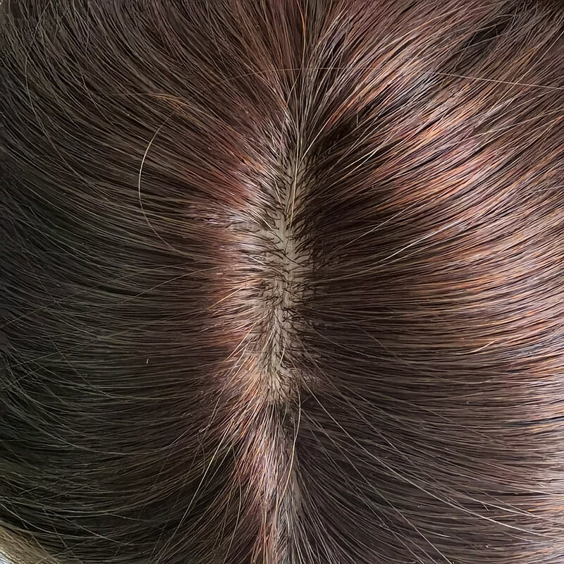 15x16CM jedwabny Top Remy z ludzkimi włosami dla kobiet prosty jedwabny klips bazowy z nakładką na utrata włosów 12-20 cali
