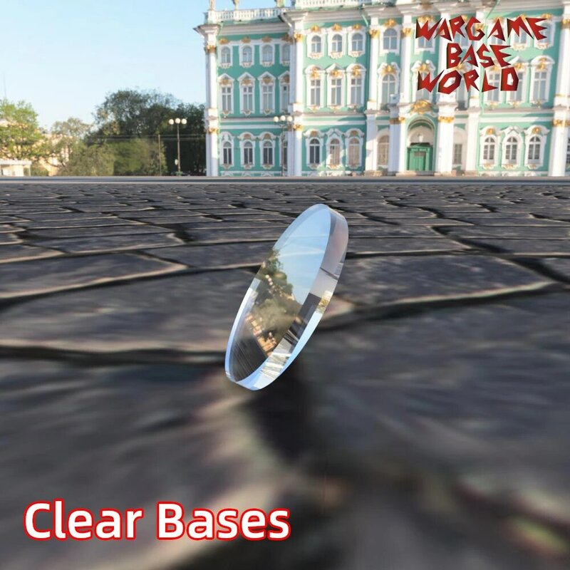 TRANSPARENT/KLAR BASEN für Miniaturen-40mm runde klar basen