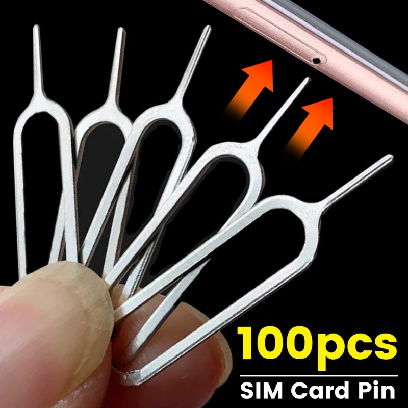 Luxury Sim Card Eject Tool Anti-Lost Card Pin for iPhone Samsung Universal Sim Cards Remover Tray Ejector Pin Key Open Tools