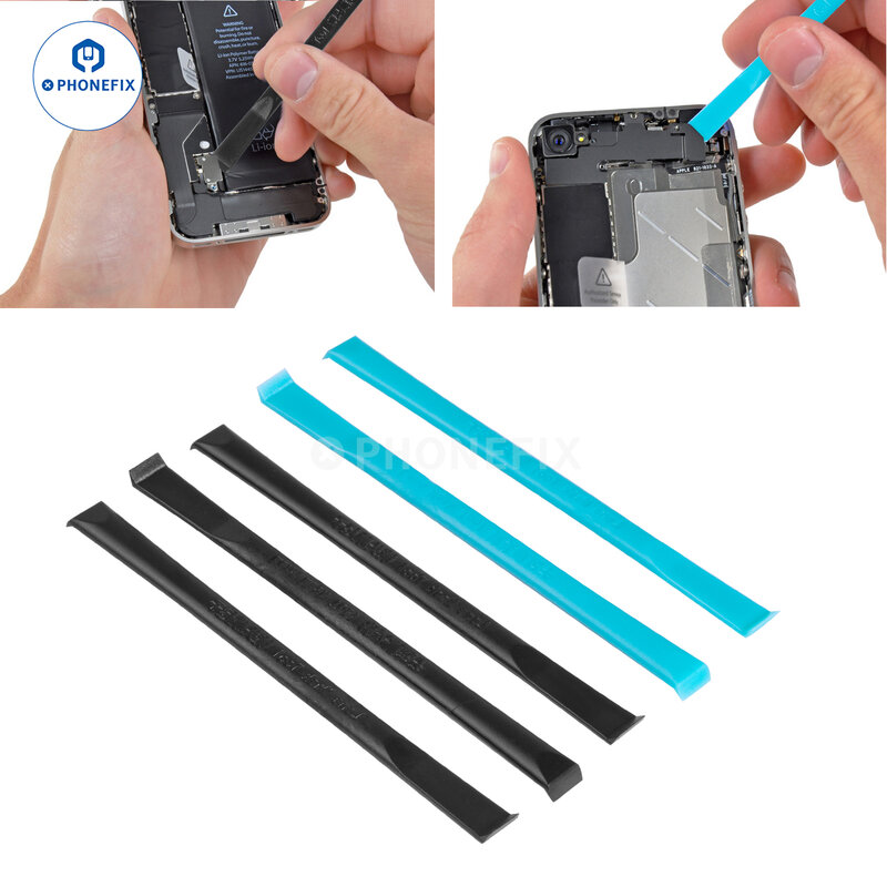 Pry bar ferramentas de desmontagem para iphone tablet câmera lente protetora ferramenta de remoção de filme polímero artefato filme, 5 pcs/set