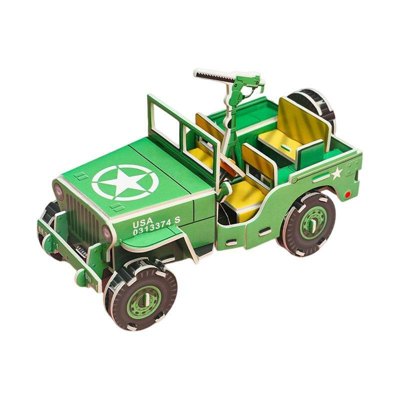 Paper DIY Truck Toys 3D Jigsaw Puzzle For Kids DIY Paper Puzzle DIY Set For Child Educational Craft Puzzles Educational School