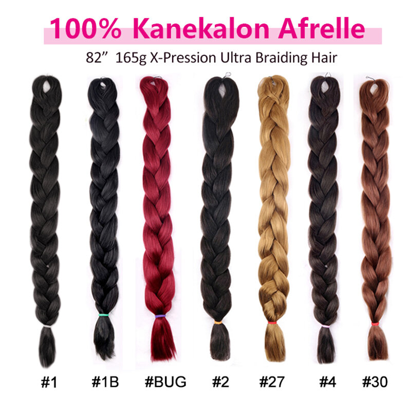 Syntetyczny Kanekalon do włosów Julianna ekspresja 82 cali 165g Ultra warkocz warkocz z włosów