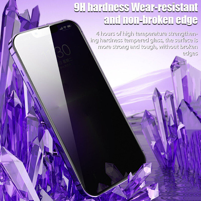 4 шт. защита для экрана для iPhone 14 13 11 12 15 Pro Max Mini противошпионское закаленное стекло для iPhone 15 14 Plus XR XS SE 2020