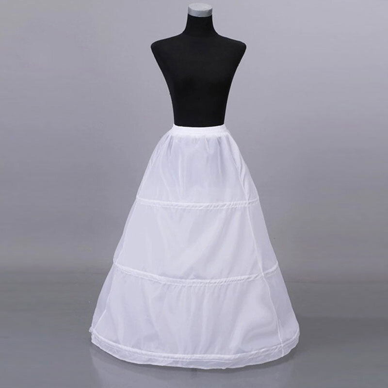 2-camada simples feminino a linha de comprimento total 3 aros petticoat casamento slips crinoline underskirt