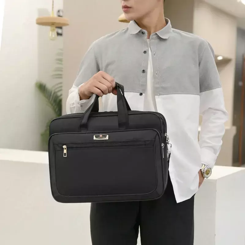 High-capacity Briefcase Business Document Information Storage Bags Weekend Travel Laptop Protection Organize Handbag Accessories