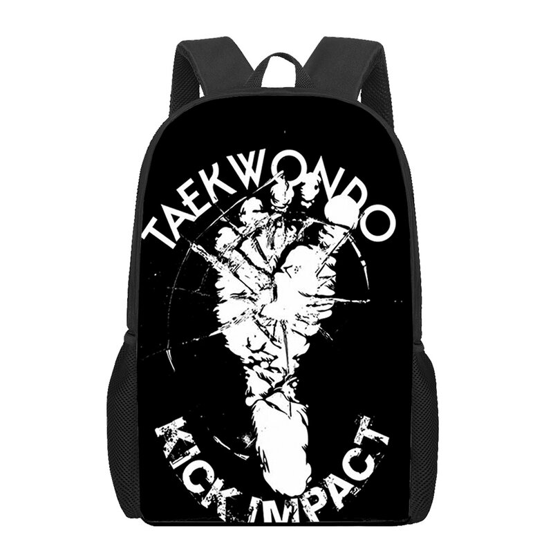 Kungfu-mochilas escolares de Taekwondo para hombre y mujer, bolsa de libros con estampado 3D, mochila de viaje informal para ordenador portátil para adolescentes, mochilas escolares para niños, regalo