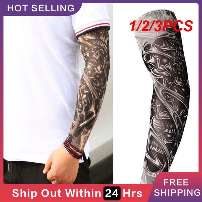 /3pcs Tattoo langlebig 1 Stück Schnellarm-Ärmel zum Radfahren UV-Schutz stilvolle Ärmel bequeme 40cm * 8cm Arm Ärmel