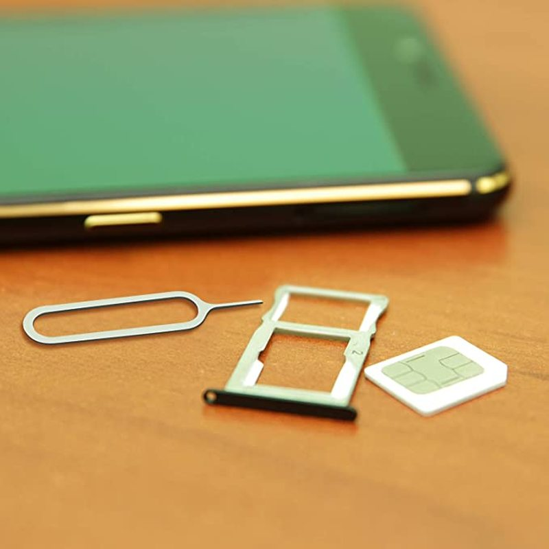100 Buah Ponsel Universal Alat Ejektor Kartu Sim Ponsel Pintar Alat Kunci Jarum Pin Baki Kartu Sim untuk iPhone Samsung Xiaomi
