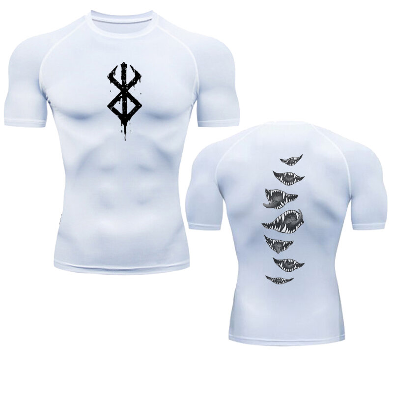 T-Shirt à Manches Courtes pour Homme, Vêtement de Musculation, Second Skin, vaccage Rapide, Compression, Serré