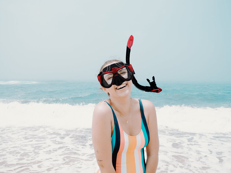 Maschera subacquea per Snorkeling maschera antiappannamento per immersioni subacquee Set supporto per fotocamera sportiva subacquea per occhialini da nuoto Gopro tubo asciutto