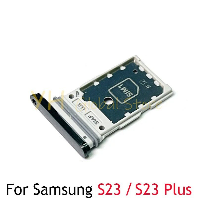 SIMカードスロットトレイホルダー、修理部品、Samsung Galaxy s23 plus、Ultra fe、s23