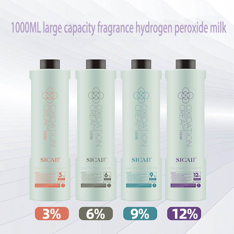 H2O2 Professional Natural Hair Peroxide Gream Dioxygen Milk for Hair Dye Coloring Bleach HairWaxing Bleaching Powder 6 9 12%