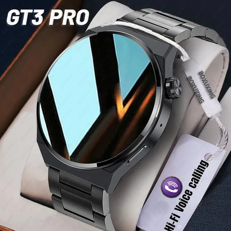 GT3 Pro Smartwatch para Homens, Tela HD, Freqüência Cardíaca, Chamada Bluetooth, IP68 Impermeável, AMOLED 390x390, Novo, Huawei, Xiaomi, 2024
