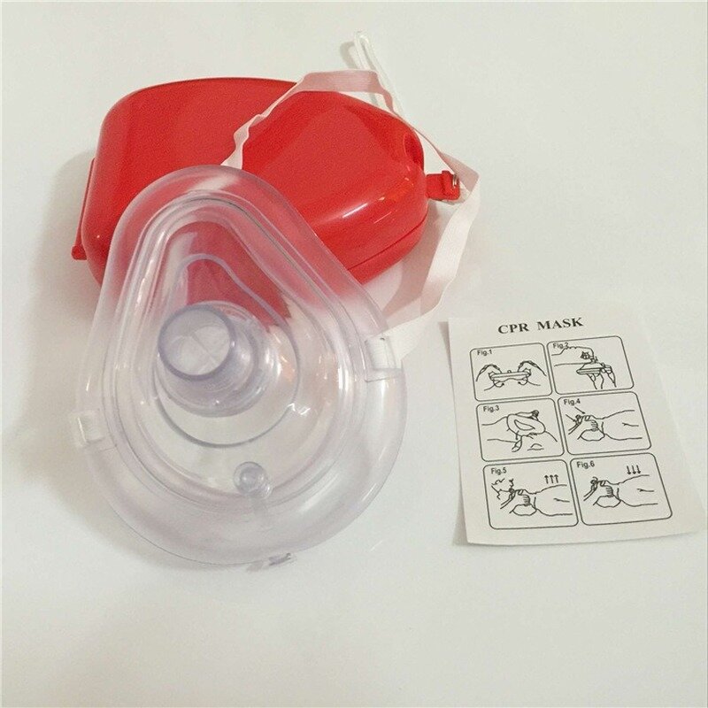 Máscara de respiración CPR profesional de primeros auxilios, protección de rescate, respiración Artificial reutilizable con válvula unidireccional, herramientas
