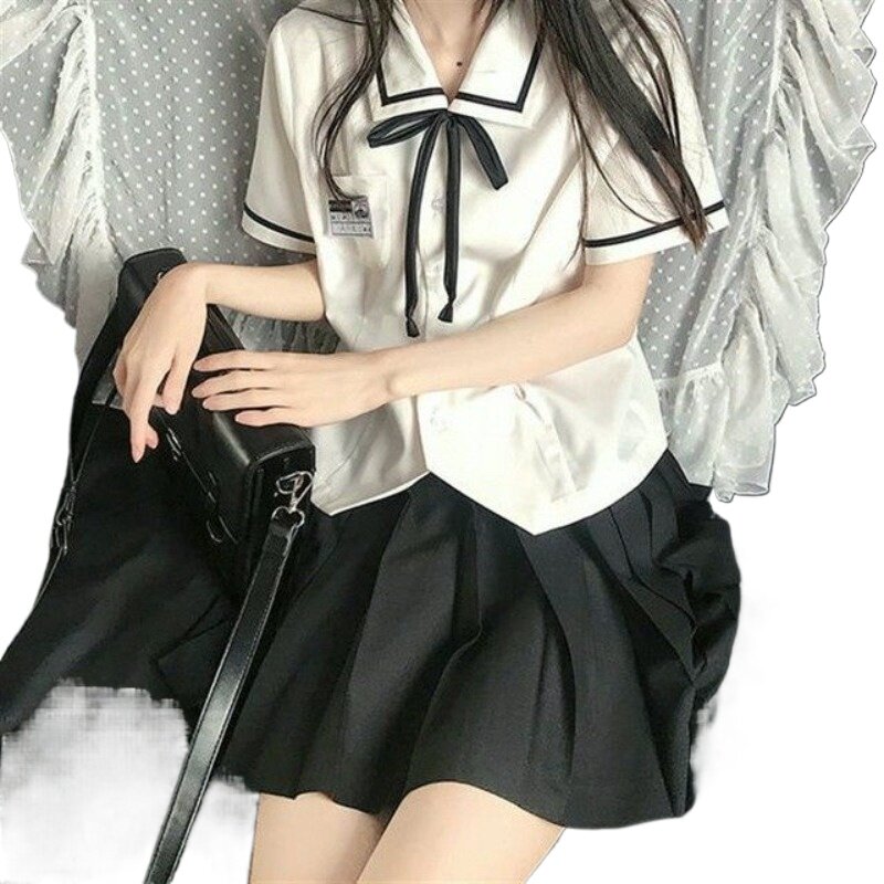 JK-Chemises et chemisiers à manches courtes de style coréen pour femmes, chemises à poches Y2K, haut élégant pour jeunes, mode des années 2000, nouveau, 2024