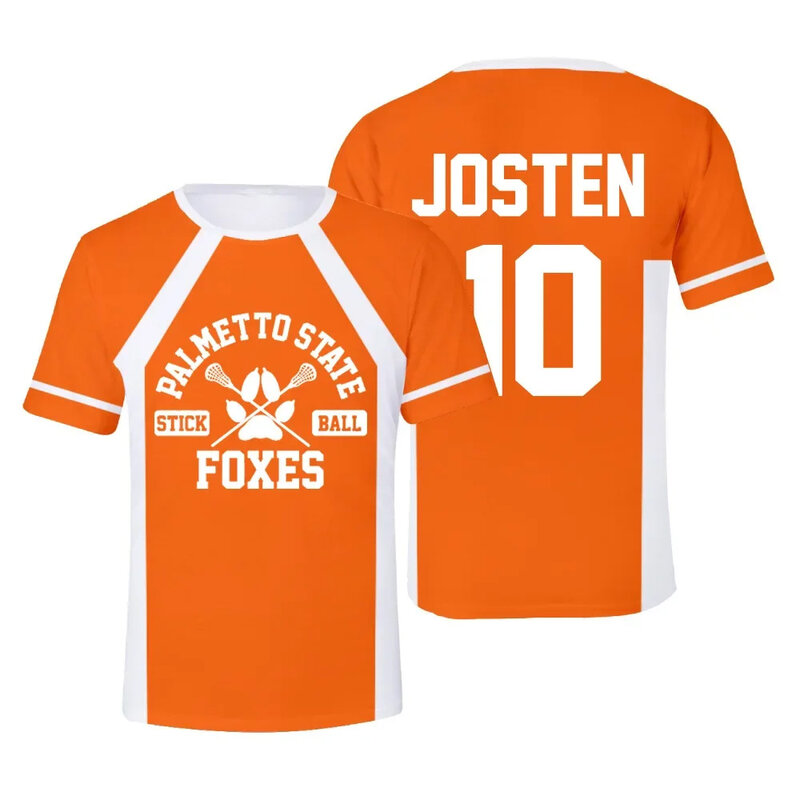 O Foxhole Court Jersey para homens e mulheres, Palmetto State Foxes, Lacrosse Jersey, Cosplay, WILDS MINYARD, T-shirt 3D, roupas, crianças Tees, novo