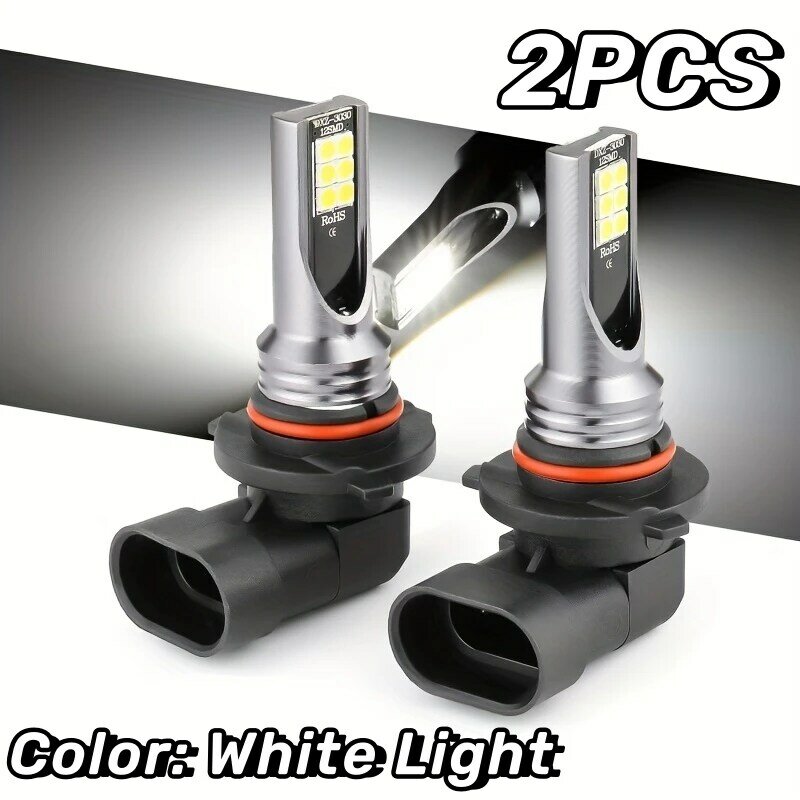 H8/H11/H4/H7/H1/9005/HB3/9006/HB4 - 12V 6000K White Day Driving Running Lights 2Pcs Super Bright LED Bulbs for Car Fog Lights -