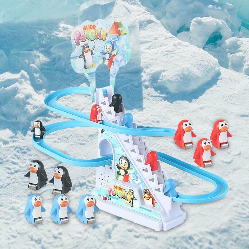 Zabawka do wspinaczki schodów pingwina trwała gra dla dzieci w wieku przedszkolnym bożonarodzeniowych chłopców dziewcząt