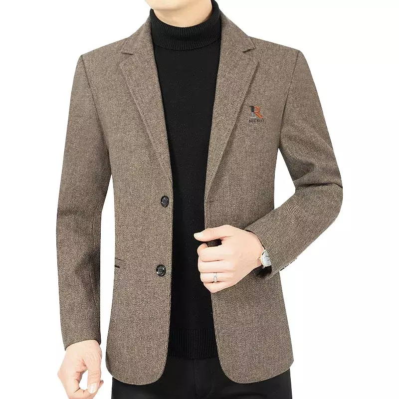 Jaket blazer kasual bisnis pria, kualitas tinggi jaket blazer kasual pria musim semi musim gugur pakaian Formal pria blazer Slim Fit Jaket ukuran 4XL