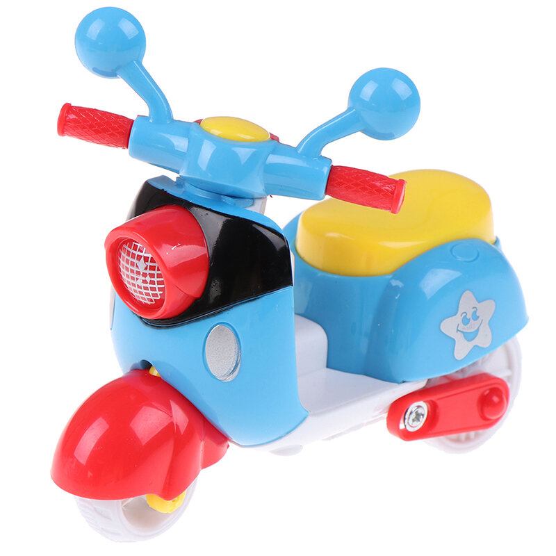 Leuke Plastic Traagheid Mini Motorfiets Speelgoed Pull Back Diecast Model Voor Kinderen