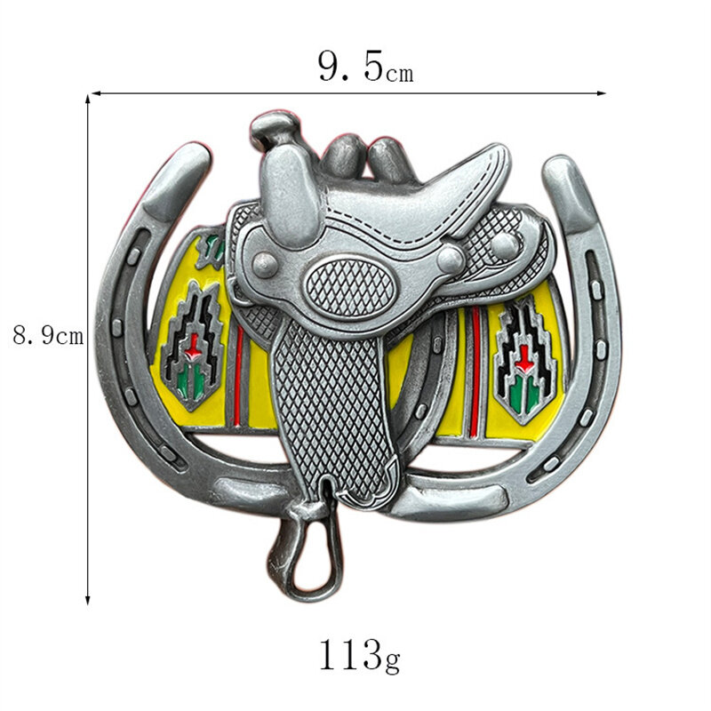 Hebilla de cinturón de sillín de vaquero occidental