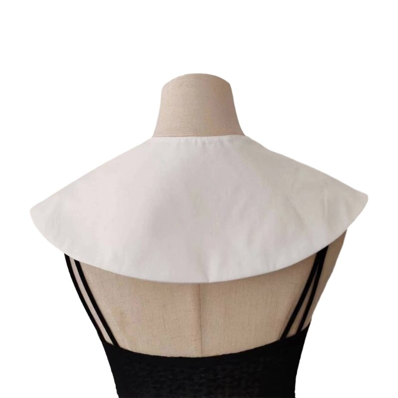 Универсальная шаль с накладным воротником, осенне-зимняя женская блузка, рубашка с накладным воротником