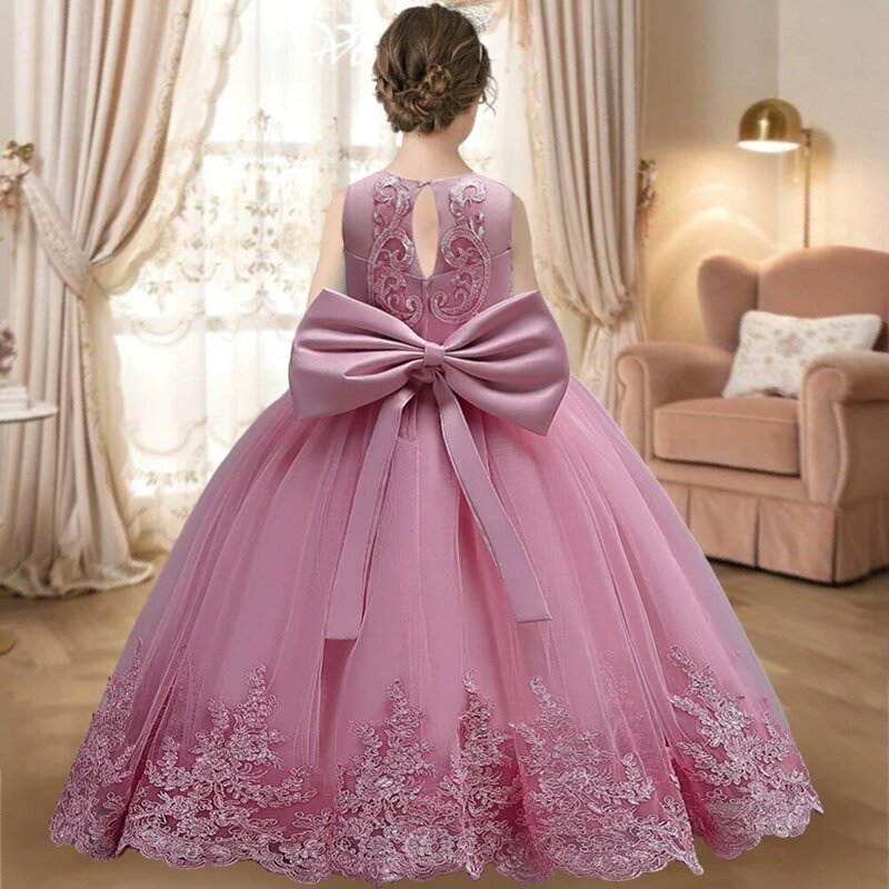 Gaun anak-anak untuk anak perempuan ulang tahun pernikahan gaun pesta Tahun Baru gaun pernikahan perempuan gaun Komuni Formal pesta kupu-kupu