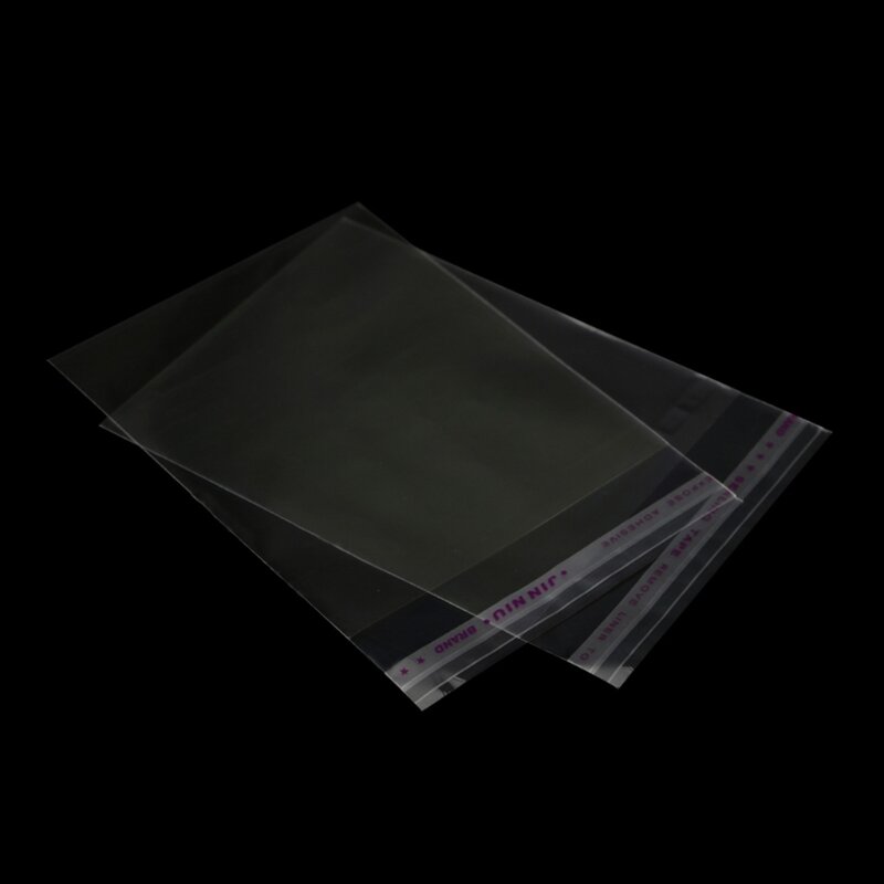 100 шт., самоклеящиеся прозрачные пластиковые пакеты 8x12 см 3,1x4,7 дюйма
