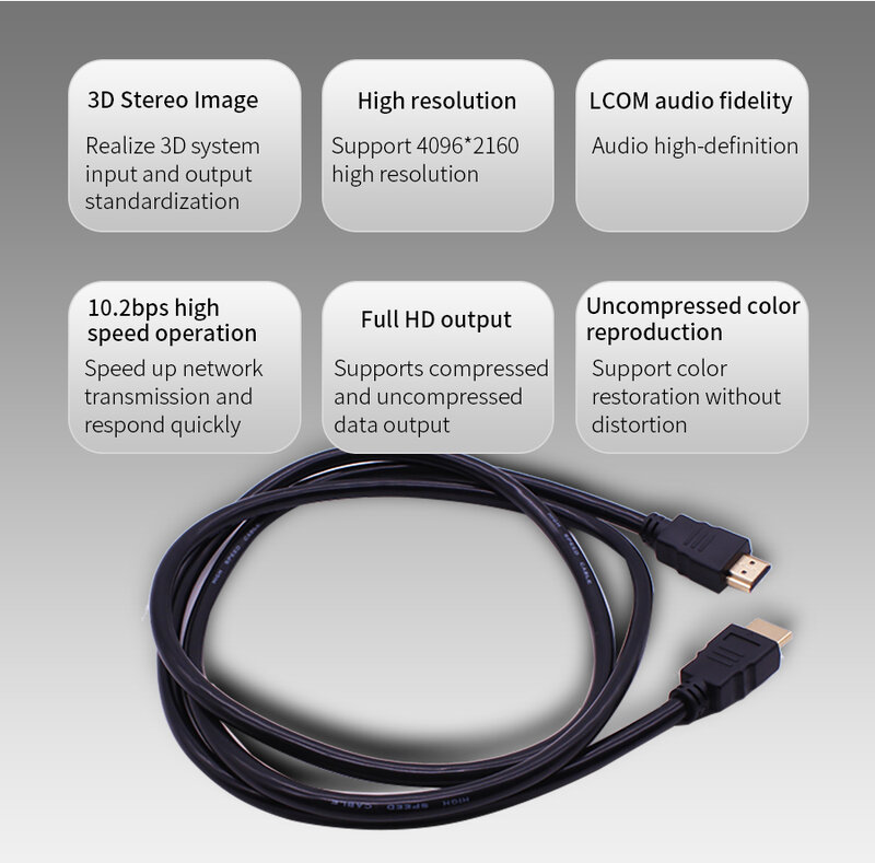 Yahboom doppio cavo nero di alta qualità per Raspberry Pi 3 modello B 2B 3B + scheda Jetson Series supporto 3D 1080P