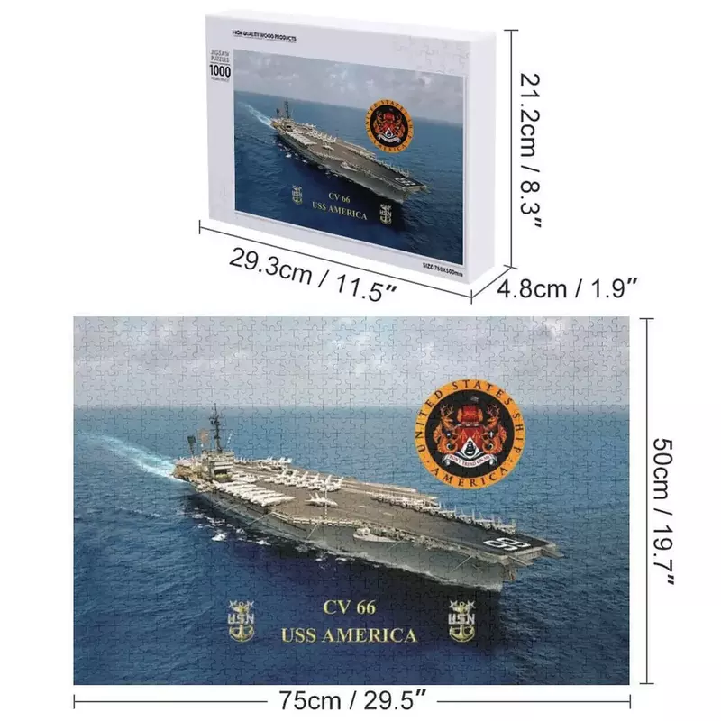 CV-66 USS America Jigsaw Puzzle Jouets Personnalisés Pour Enfants Roman Jouets Pour Enfants 2022 Cadeaux Personnalisés Pour Enfants Puzzle