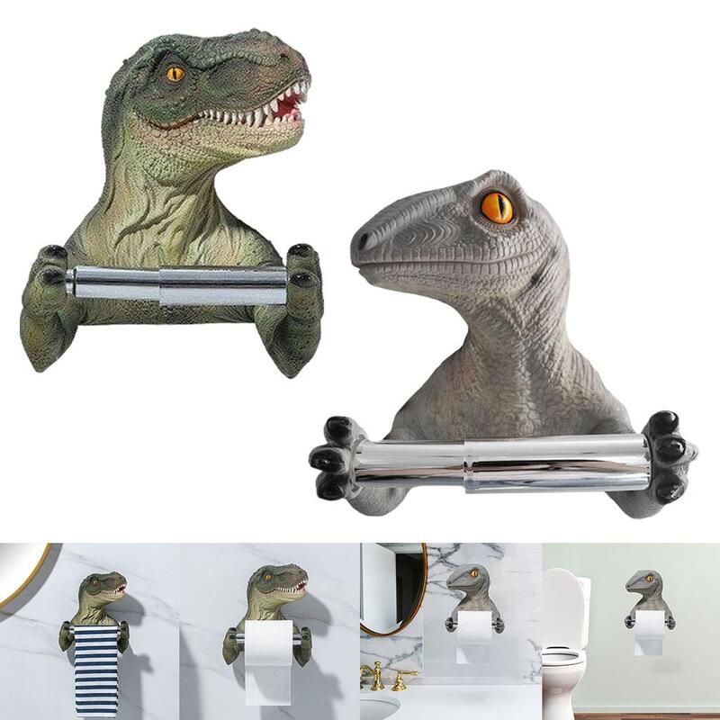 Scaffale di immagazzinaggio della carta del rotolo del supporto del dinosauro 3D per la doccia del bagno